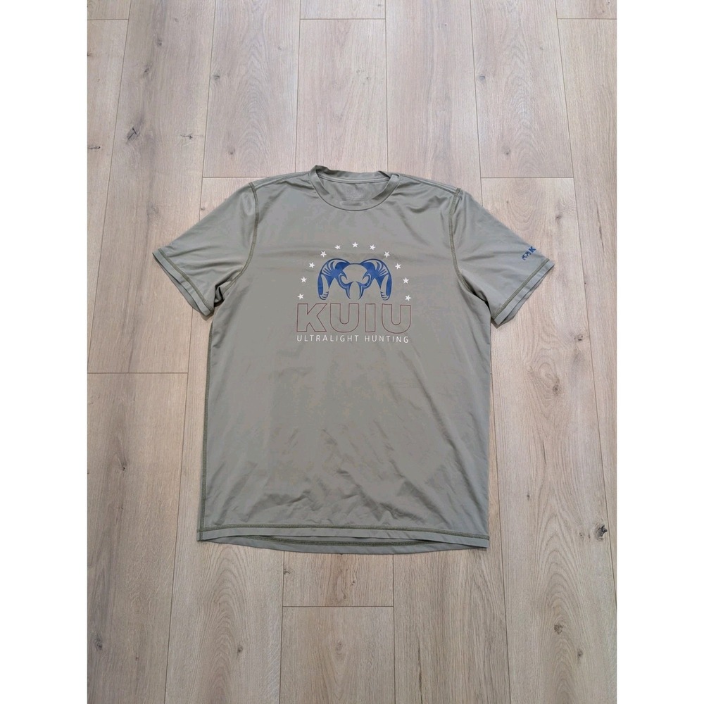 KUIU AP Tech Ultralight Hunting T Shirt Mens Large Olive Green Cool Touch UPF